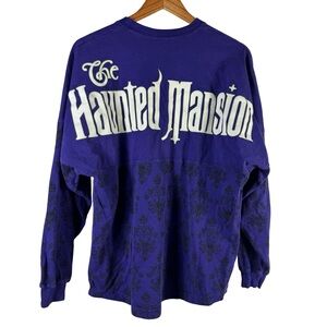 Disney Parks The Haunted Mansion Ghost Host Spirit Jersey Glow in the Dark Sz S